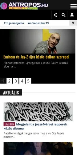 Anteprima del sito Antropos, media di Ungheria per articoli sponsorizzati