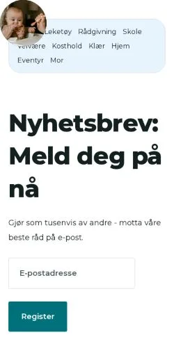 スポンサード記事向けのノルウェーメディア、barneplass.comのサイトプレビュー