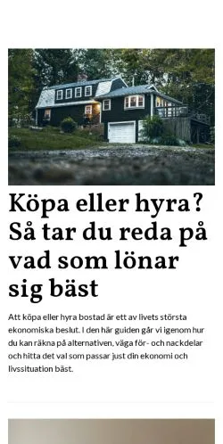 Anteprima del sito bostadsegenskaper.se, media di Svezia per articoli sponsorizzati