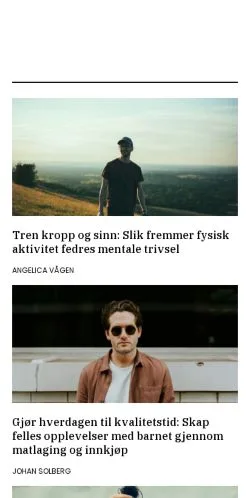 Forhåndsvisning av nettstedet fadermagi.com, medium fra Norge for sponsede artikler
