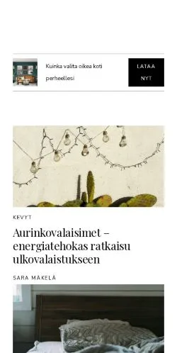 Anteprima del sito huipputalo.fi, media di Finlandia per articoli sponsorizzati