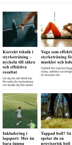 Podgląd witryny konditionsfokus.se, medium z kraju Szwecja do artykułów sponsorowanych