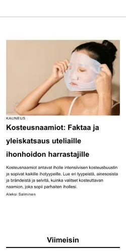 Podgląd witryny kotoisahetki.fi, medium z kraju Finlandia do artykułów sponsorowanych