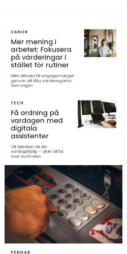 Forhåndsvisning av nettstedet livetshus.se, medium fra Sverige for sponsede artikler