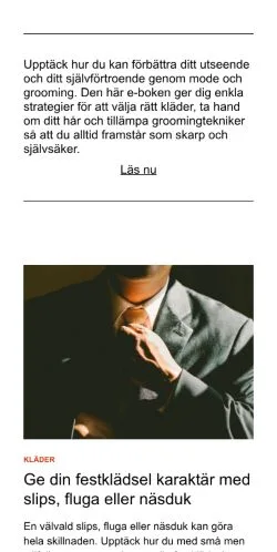 Anteprima del sito mannensmanual.se, media di Svezia per articoli sponsorizzati