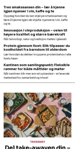 Forhåndsvisning av nettstedet matunivers.com, medium fra Norge for sponsede artikler