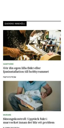 Anteprima del sito modernthem.se, media di Svezia per articoli sponsorizzati