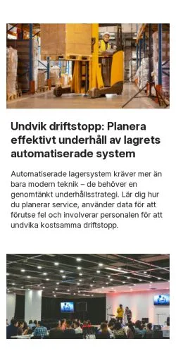 Anteprima del sito nyverksamhet.se, media di Svezia per articoli sponsorizzati