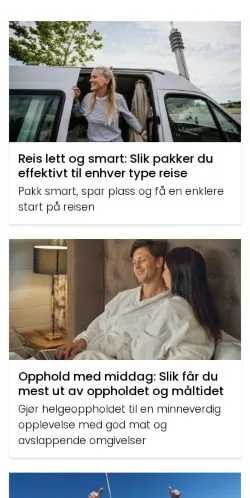 Aperçu du site opplevsammen.com, référencé pour publier un article sponsorisé