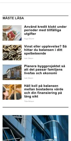 Anteprima del sito pengargroddar.se, media di Svezia per articoli sponsorizzati