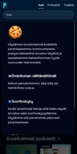 Anteprima del sito Podcast24, media di Finlandia per articoli sponsorizzati