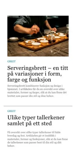 Forhåndsvisning av nettstedet raskspis.com, medium fra Norge for sponsede artikler