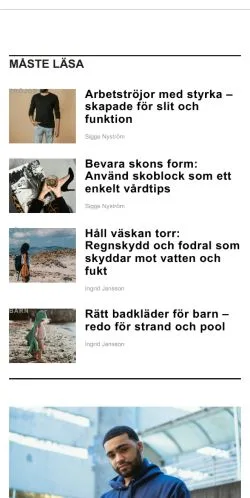 Anteprima del sito trendtid.se, media di Svezia per articoli sponsorizzati