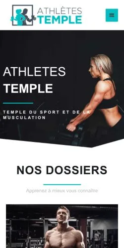 Podgląd witryny Athlètes Temple, medium z kraju Francja do artykułów sponsorowanych