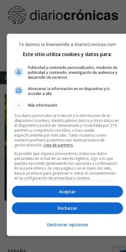 Anteprima del sito Portada • DiarioCrónicas, media di Spagna per articoli sponsorizzati