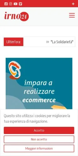 Voorbeeld van de site Irno 24, medium uit Italië voor gesponsorde artikelen