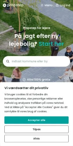 Aperçu du site Propstep, média de Danemark pour articles sponsorisés