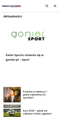 Vista previa del sitio Świat Sportu, medio de Polonia para artículos patrocinados