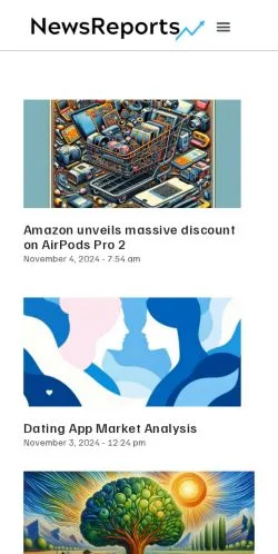 Aperçu du site NewsReports, média de États-Unis pour articles sponsorisés