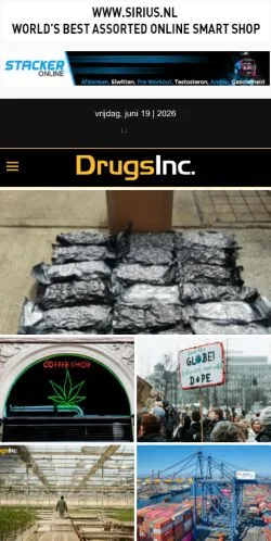 Anteprima del sito Drugs Inc., media di Paesi Bassi per articoli sponsorizzati