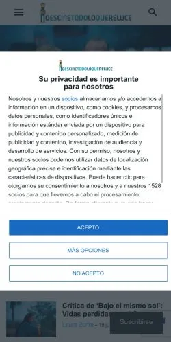 Anteprima del sito No Es Cine, media di Spagna per articoli sponsorizzati