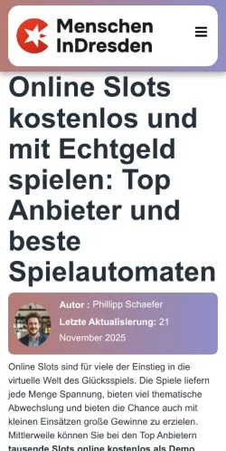 Anteprima del sito Online Slots, media di Germania per articoli sponsorizzati