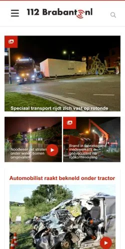 Anteprima del sito 112Brabant, media di Paesi Bassi per articoli sponsorizzati