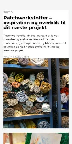 Podgląd witryny anderledesfamilie.dk, medium z kraju Dania do artykułów sponsorowanych