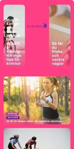 Anteprima del sito Bra Kondition, media di Svezia per articoli sponsorizzati