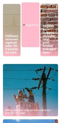 Anteprima del sito Bygg Mester, media di Svezia per articoli sponsorizzati