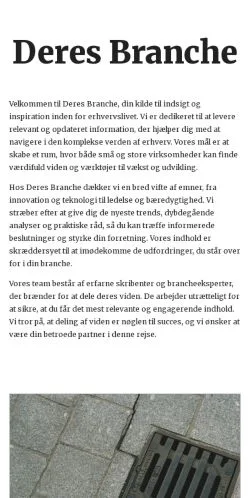 Voorbeeld van de site deresbranche.dk, medium uit Denemarken voor gesponsorde artikelen