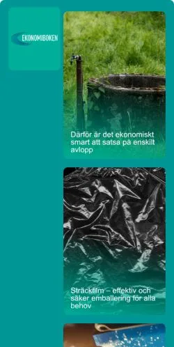 Anteprima del sito Ekonomiboken, media di Svezia per articoli sponsorizzati