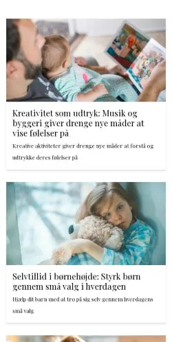 Podgląd witryny elskbarnet.dk, medium z kraju Dania do artykułów sponsorowanych