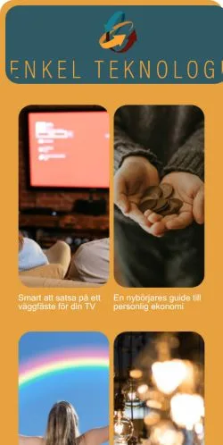 Anteprima del sito Enkel Teknologi, media di Svezia per articoli sponsorizzati