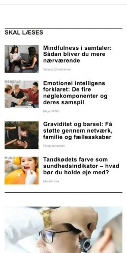 Förhandsvisning av webbplatsen esund.dk, medium i Danmark för sponsrade artiklar