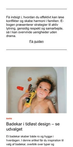Anteprima del sito familiespor.dk, media di Danimarca per articoli sponsorizzati