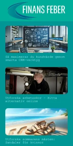 Podgląd witryny Finans Feber, medium z kraju Szwecja do artykułów sponsorowanych