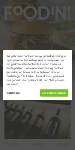 Anteprima del sito Foodini, media di Paesi Bassi per articoli sponsorizzati