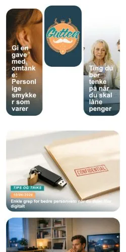 スポンサード記事向けのノルウェーメディア、Guttenのサイトプレビュー