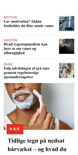 Anteprima del sito helseland.dk, media di Danimarca per articoli sponsorizzati
