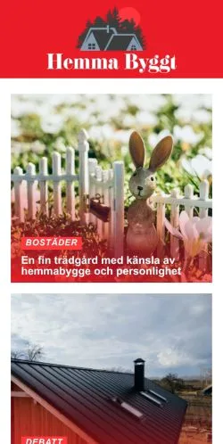 Anteprima del sito Hemma Byggt, media di Svezia per articoli sponsorizzati