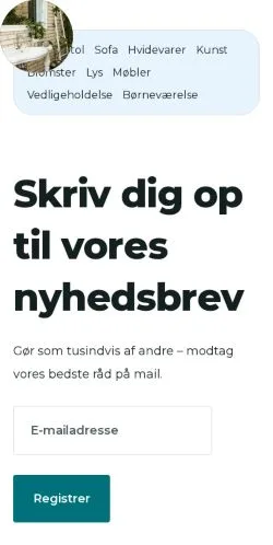 Anteprima del sito hjemmeguiden.dk, media di Danimarca per articoli sponsorizzati