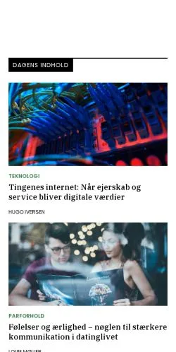 Anteprima del sito mandensliv.dk, media di Danimarca per articoli sponsorizzati