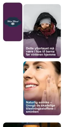 Podgląd witryny Mat Blad, medium z kraju Norwegia do artykułów sponsorowanych