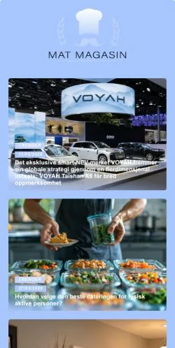 Anteprima del sito Mat Magasin, media di Norvegia per articoli sponsorizzati