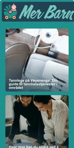スポンサード記事向けのノルウェーメディア、Mer Barnのサイトプレビュー