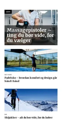 Anteprima del sito sjovsport.dk, media di Danimarca per articoli sponsorizzati