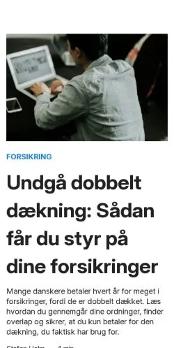 Forhåndsvisning af sparlet.dk, medie fra Danmark til sponsorerede artikler
