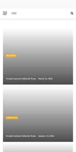 스폰서 기사용 미국 매체 TrendyContents 사이트 미리보기