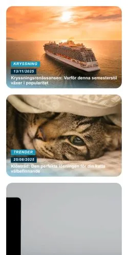 Sponsorlu makaleler için İsveç medyası Utflykts Guide sitesinin önizlemesi